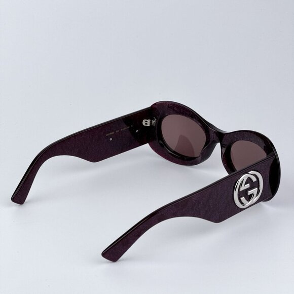 Gucci GG1696S 003 BRAND NEW Sunglasses Violet Violet Women Oval main image 5
